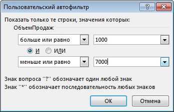 Различные типы фильтров в таблицах Word