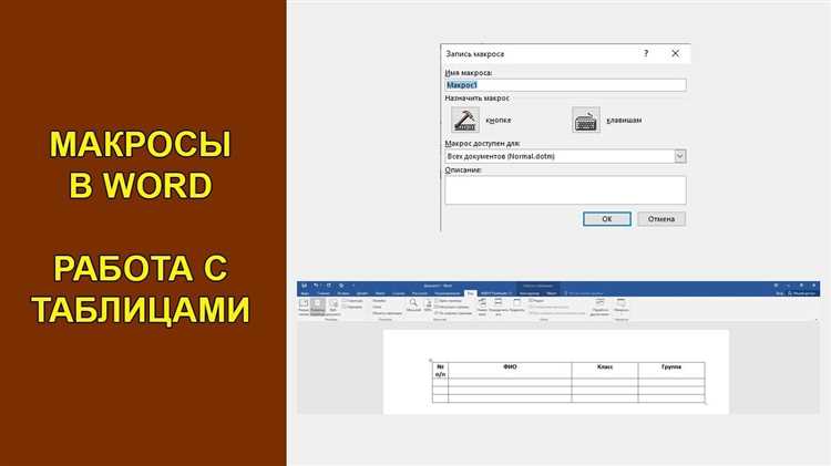 Использование общих макросов в Microsoft Word
