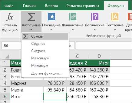 Создание таблицы в Microsoft Word