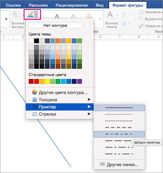 Изменение стиля линии