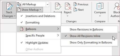 Как настроить отображение и работу с комментариями в Microsoft Word