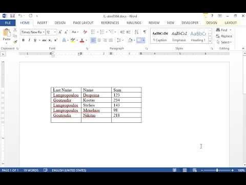 Как отсортировать таблицу в алфавитном порядке в Microsoft Word