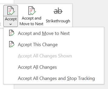 Как принять или отклонить изменения в Microsoft Word при совместной работе