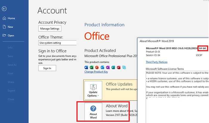 Как проверить установленную версию Microsoft Word