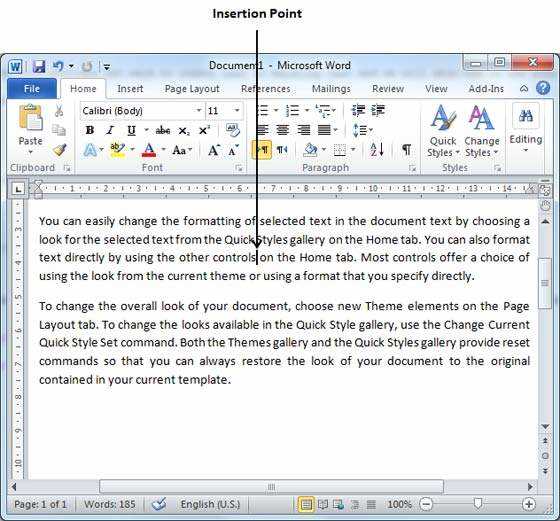 Как вставить текст в документ с помощью Microsoft Word