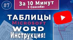 Легкий способ работы с таблицами в Microsoft Word: добавление и удаление строк и столбцов