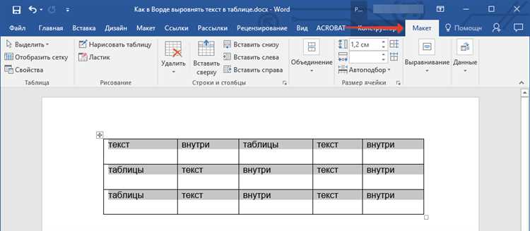 Оптимизация выравнивания текста в таблице Word: Tips & Tricks
